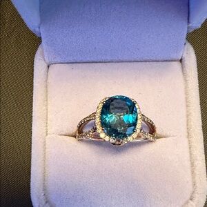 Levian Blue and Gold Gemstone Ring